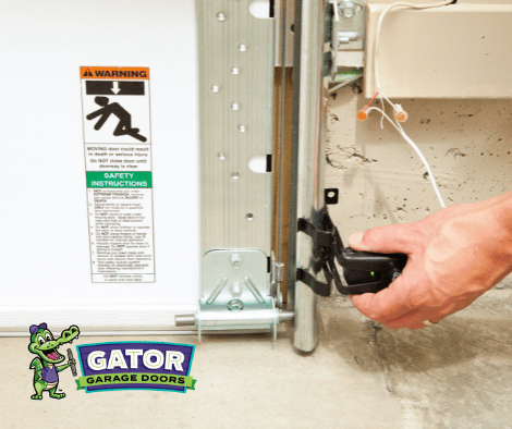 Installing Safety Sensor - Garage Door Opener Installers - Austin & Round Rock, TX - Gator Garage Doors
